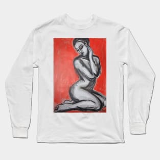 Posture 1 - Female Nude Long Sleeve T-Shirt